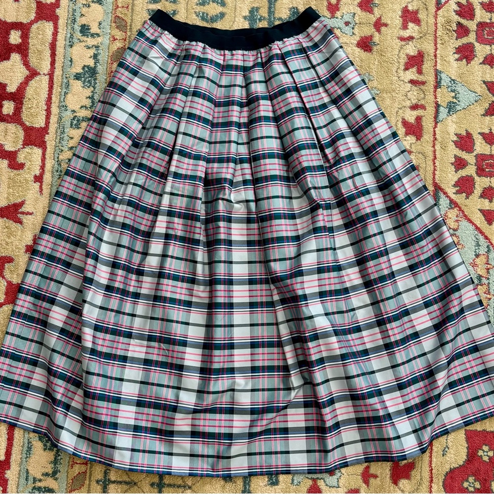 Joan Rivers Multicolor Plaid A-Line Skirt